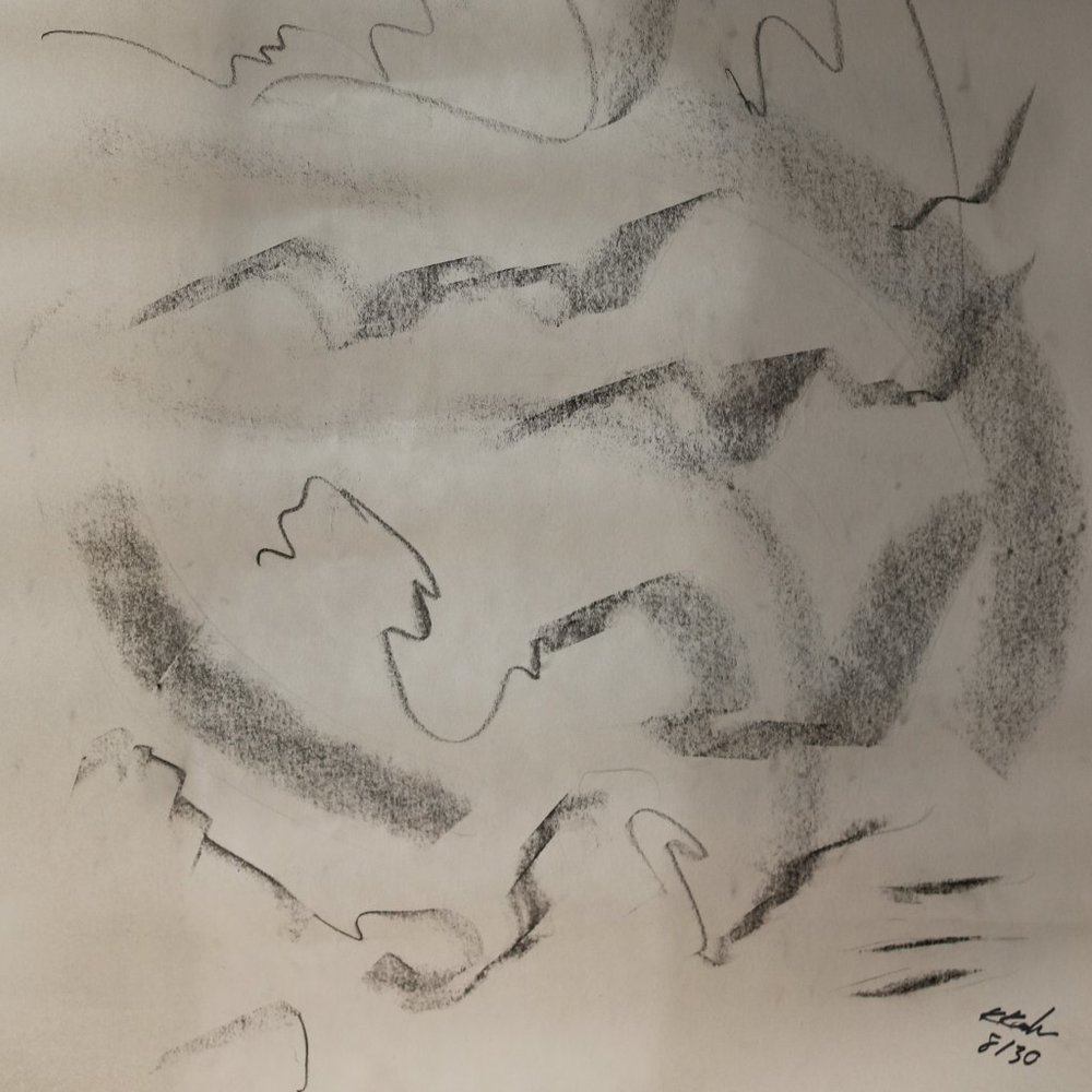 # 11 ABSTRACT CHARCOAL DRAWING